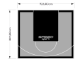 75M2/804X926CM SZARO-CZARNE BOISKO DO KOSZYKÓWKI SPEEDSPORT HEXA POWER PRO