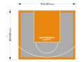 75M2/804X926CM SZARO-POMARAŃCZOWE BOISKO DO KOSZYKÓWKI SPEEDSPORT HEXA POWER PRO