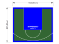 75M2/804X926CM ZIELONO-NIEBIESKIE BOISKO DO KOSZYKÓWKI SPEEDSPORT HEXA POWER PRO