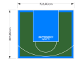 75M2/804X926CM ZIELONO-BŁĘKITNE BOISKO DO KOSZYKÓWKI SPEEDSPORT HEXA POWER PRO