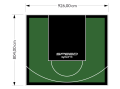 75M2/804X926CM ZIELONO-CZARNE BOISKO DO KOSZYKÓWKI SPEEDSPORT HEXA POWER PRO