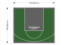 75M2/804X926CM ZIELONO-GRAFITOWE BOISKO DO KOSZYKÓWKI SPEEDSPORT HEXA POWER PRO