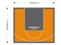 75M2/804X926CM POMARAŃCZOWO-GRAFITOWE BOISKO DO KOSZYKÓWKI SPEEDSPORT HEXA POWER PRO