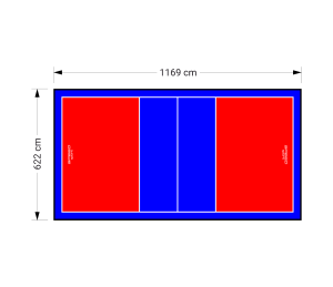 73M2/1169X622CM CZERWONO-NIEBIESKIE BOISKO DO SIATKÓWKI SPEEDSPORT HEXA POWER PRO
