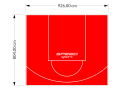 75M2/804X926CM CZERWONE BOISKO DO KOSZYKÓWKI SPEEDSPORT HEXA POWER PRO