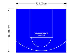 75M2/804X926CM NIEBIESKIE BOISKO DO KOSZYKÓWKI SPEEDSPORT HEXA POWER PRO
