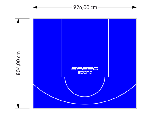 75M2/804X926CM NIEBIESKIE BOISKO DO KOSZYKÓWKI SPEEDSPORT HEXA POWER PRO