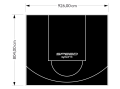 75M2/804X926CM CZARNE BOISKO DO KOSZYKÓWKI SPEEDSPORT HEXA POWER PRO