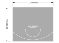 75M2/804X926CM SZARE BOISKO DO KOSZYKÓWKI SPEEDSPORT HEXA POWER PRO