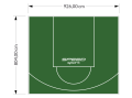 75M2/804X926CM ZIELONE BOISKO DO KOSZYKÓWKI SPEEDSPORT HEXA POWER PRO
