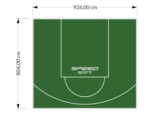 75M2/804X926CM ZIELONE BOISKO DO KOSZYKÓWKI SPEEDSPORT HEXA POWER PRO
