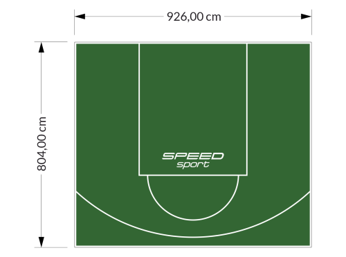75M2/804X926CM ZIELONE BOISKO DO KOSZYKÓWKI SPEEDSPORT HEXA POWER PRO