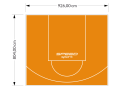 75M2/804X926CM POMARAŃCZOWE BOISKO DO KOSZYKÓWKI SPEEDSPORT HEXA POWER PRO