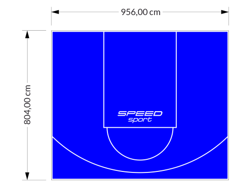 77M2/804X956CM NIEBIESKIE BOISKO DO KOSZYKÓWKI SPEEDSPORT HEXA POWER PRO