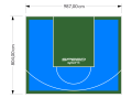 79M2/804X987CM BŁĘKITNO-ZIELONE BOISKO DO KOSZYKÓWKI SPEEDSPORT HEXA POWER PRO