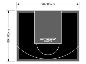 79M2/804X987CM CZARNO-GRAFITOWE BOISKO DO KOSZYKÓWKI SPEEDSPORT HEXA POWER PRO