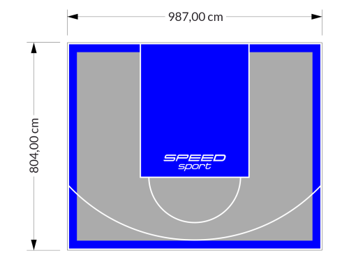 79M2/804X987CM SZARO-NIEBIESKIE BOISKO DO KOSZYKÓWKI SPEEDSPORT HEXA POWER PRO