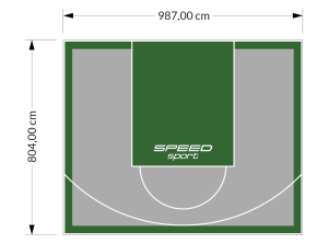 79M2/804X987CM SZARO-ZIELONE BOISKO DO KOSZYKÓWKI SPEEDSPORT HEXA POWER PRO