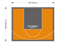 79M2/804X987CM POMARAŃCZOWO-GRAFITOWE BOISKO DO KOSZYKÓWKI SPEEDSPORT HEXA POWER PRO