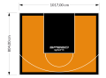 82M2/804X1017CM POMARAŃCZOWO-CZARNE BOISKO DO KOSZYKÓWKI SPEEDSPORT HEXA POWER PRO
