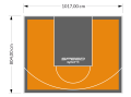 82M2/804X1017CM POMARAŃCZOWO-GRAFITOWE BOISKO DO KOSZYKÓWKI SPEEDSPORT HEXA POWER PRO