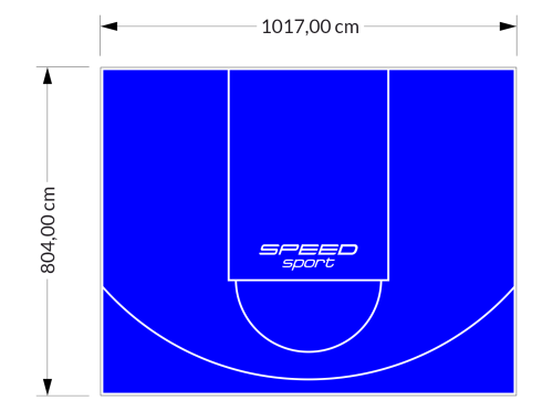 82M2/804X1017CM NIEBIESKIE BOISKO DO KOSZYKÓWKI SPEEDSPORT HEXA POWER PRO