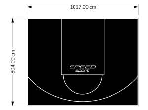 82M2/804X1017CM CZARNE BOISKO DO KOSZYKÓWKI SPEEDSPORT HEXA POWER PRO