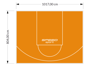 82M2/804X1017CM POMARAŃCZOWE BOISKO DO KOSZYKÓWKI SPEEDSPORT HEXA POWER PRO
