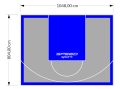 84M2/804X1048CM SZARO-NIEBIESKIE BOISKO DO KOSZYKÓWKI SPEEDSPORT HEXA POWER PRO