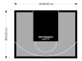 84M2/804X1048CM SZARO-CZARNE BOISKO DO KOSZYKÓWKI SPEEDSPORT HEXA POWER PRO