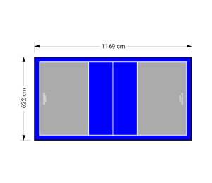 73M2/1169X622CM SZARO-NIEBIESKIE BOISKO DO SIATKÓWKI SPEEDSPORT HEXA POWER PRO