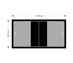73M2/1169X622CM SZARO-CZARNE BOISKO DO SIATKÓWKI SPEEDSPORT HEXA POWER PRO
