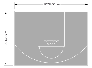 87M2/804X1078CM SZARE BOISKO DO KOSZYKÓWKI SPEEDSPORT HEXA POWER PRO