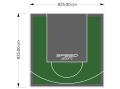 70M2/835X835CM ZIELONO-GRAFITOWE BOISKO DO KOSZYKÓWKI SPEEDSPORT HEXA POWER PRO