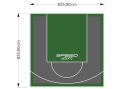 70M2/835X835CM GRAFITOWO-ZIELONE BOISKO DO KOSZYKÓWKI SPEEDSPORT HEXA POWER PRO