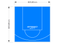 70M2/835X835CM BŁĘKITNE BOISKO DO KOSZYKÓWKI SPEEDSPORT HEXA POWER PRO