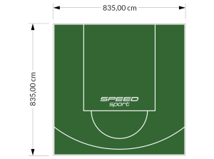 70M2/835X835CM ZIELONE BOISKO DO KOSZYKÓWKI SPEEDSPORT HEXA POWER PRO