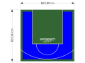 72M2/835X865CM NIEBIESKO-ZIELONE BOISKO DO KOSZYKÓWKI SPEEDSPORT HEXA POWER PRO