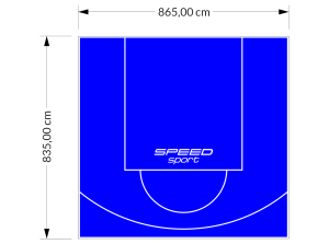 72M2/835X865CM NIEBIESKIE BOISKO DO KOSZYKÓWKI SPEEDSPORT HEXA POWER PRO