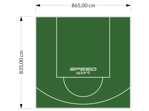 72M2/835X865CM ZIELONE BOISKO DO KOSZYKÓWKI SPEEDSPORT HEXA POWER PRO