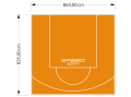72M2/835X865CM POMARAŃCZOWE BOISKO DO KOSZYKÓWKI SPEEDSPORT HEXA POWER PRO