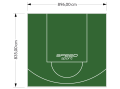 75M2/835X896CM ZIELONE BOISKO DO KOSZYKÓWKI SPEEDSPORT HEXA POWER PRO