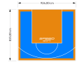 77M2/835X926CM BŁĘKITNO-POMARAŃCZOWE BOISKO DO KOSZYKÓWKI SPEEDSPORT HEXA POWER PRO