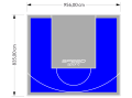 80M2/835X956CM NIEBIESKO-SZARE BOISKO DO KOSZYKÓWKI SPEEDSPORT HEXA POWER PRO