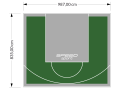 82M2/835X987CM ZIELONO-SZARE BOISKO DO KOSZYKÓWKI SPEEDSPORT HEXA POWER PRO
