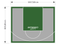 85M2/835X1017CM SZARO-ZIELONE BOISKO DO KOSZYKÓWKI SPEEDSPORT HEXA POWER PRO