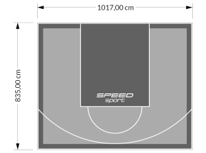 85M2/835X1017CM SZARO-GRAFITOWE BOISKO DO KOSZYKÓWKI SPEEDSPORT HEXA POWER PRO