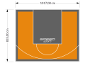 85M2/835X1017CM POMARAŃCZOWO-GRAFITOWE BOISKO DO KOSZYKÓWKI SPEEDSPORT HEXA POWER PRO