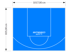 85M2/835X1017CM BŁĘKITNE BOISKO DO KOSZYKÓWKI SPEEDSPORT HEXA POWER PRO