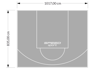 85M2/835X1017CM SZARE BOISKO DO KOSZYKÓWKI SPEEDSPORT HEXA POWER PRO